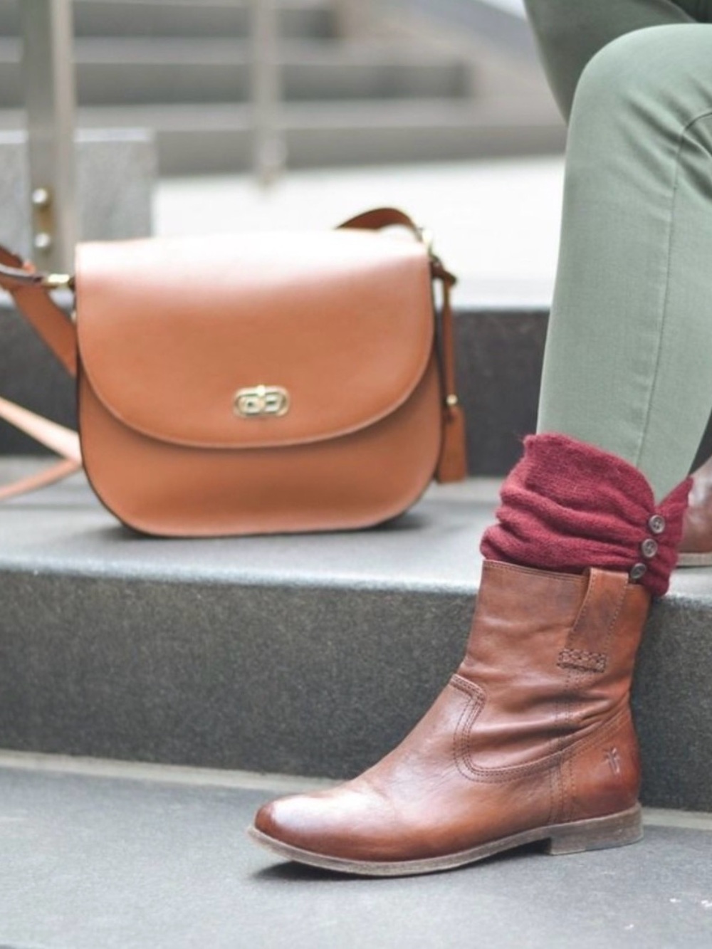 Frye Anna “Shortie” Boots - Camel
